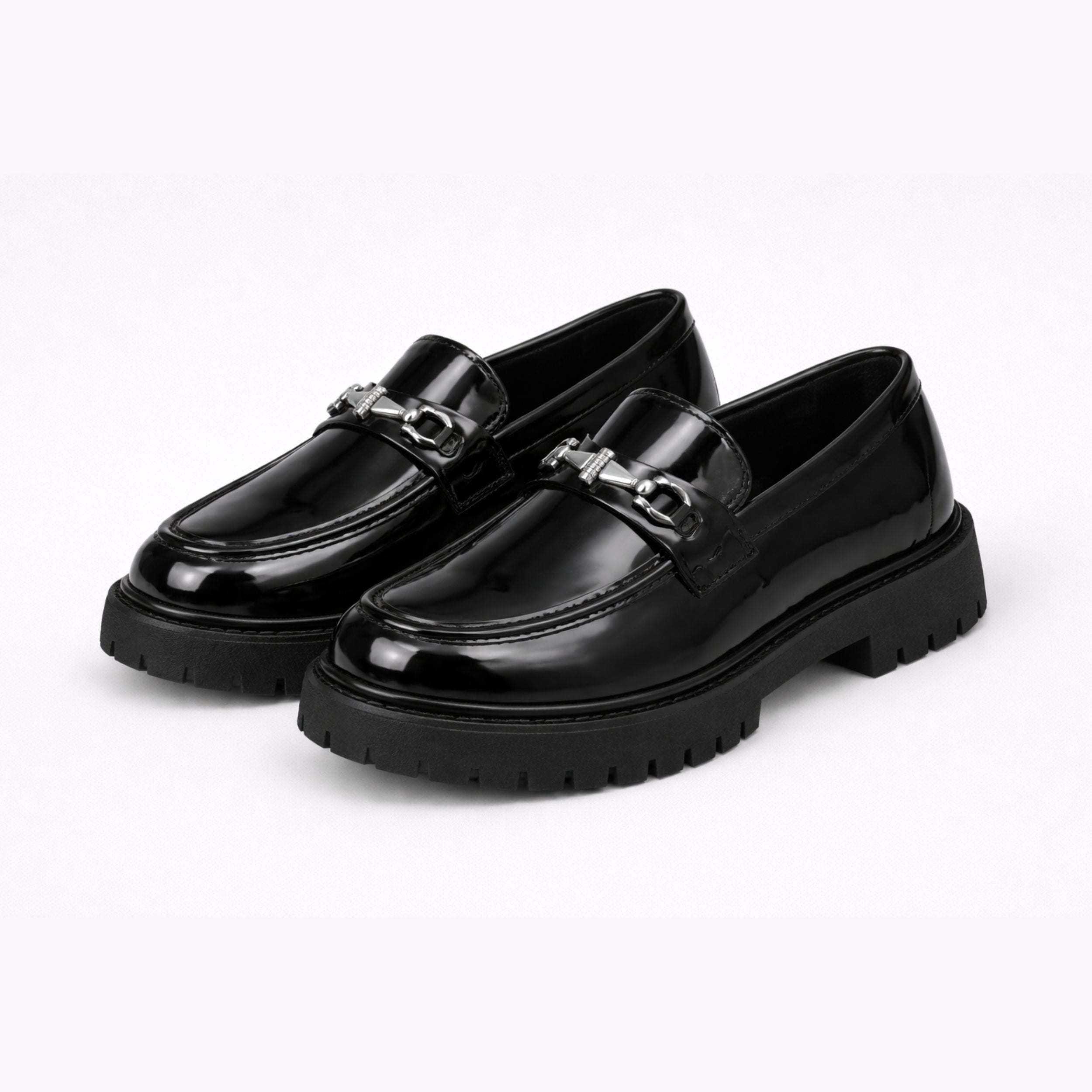 Men's Chunky Sole Leather Business Loafers – Classic British Style