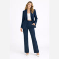 Chic Women's Tailored Blazer and Trousers Suit Set for Office Wear