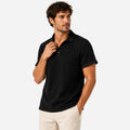 Men's Textured Polo Shirt - Classic Style for Everyday Wear