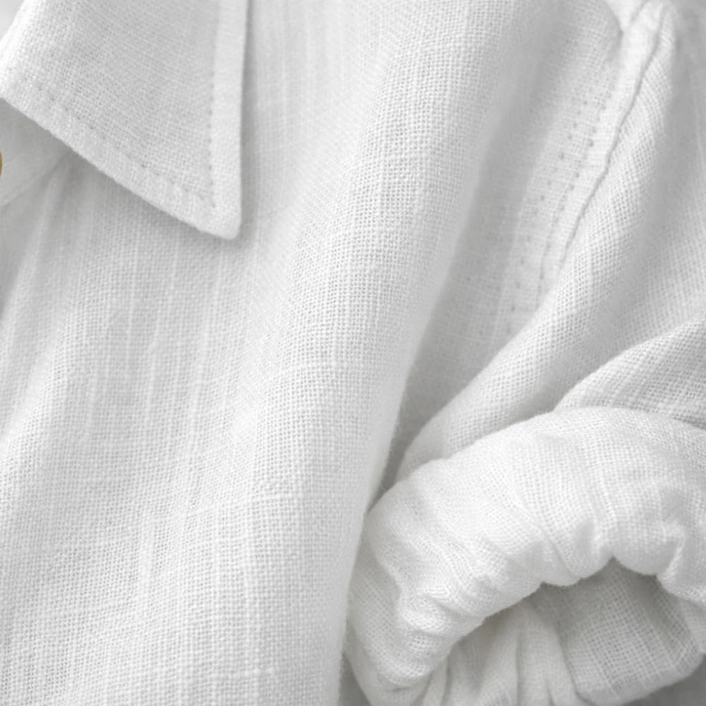 Lightweight Women's Summer Blouse - Rolled Sleeve Design for Casual Wear