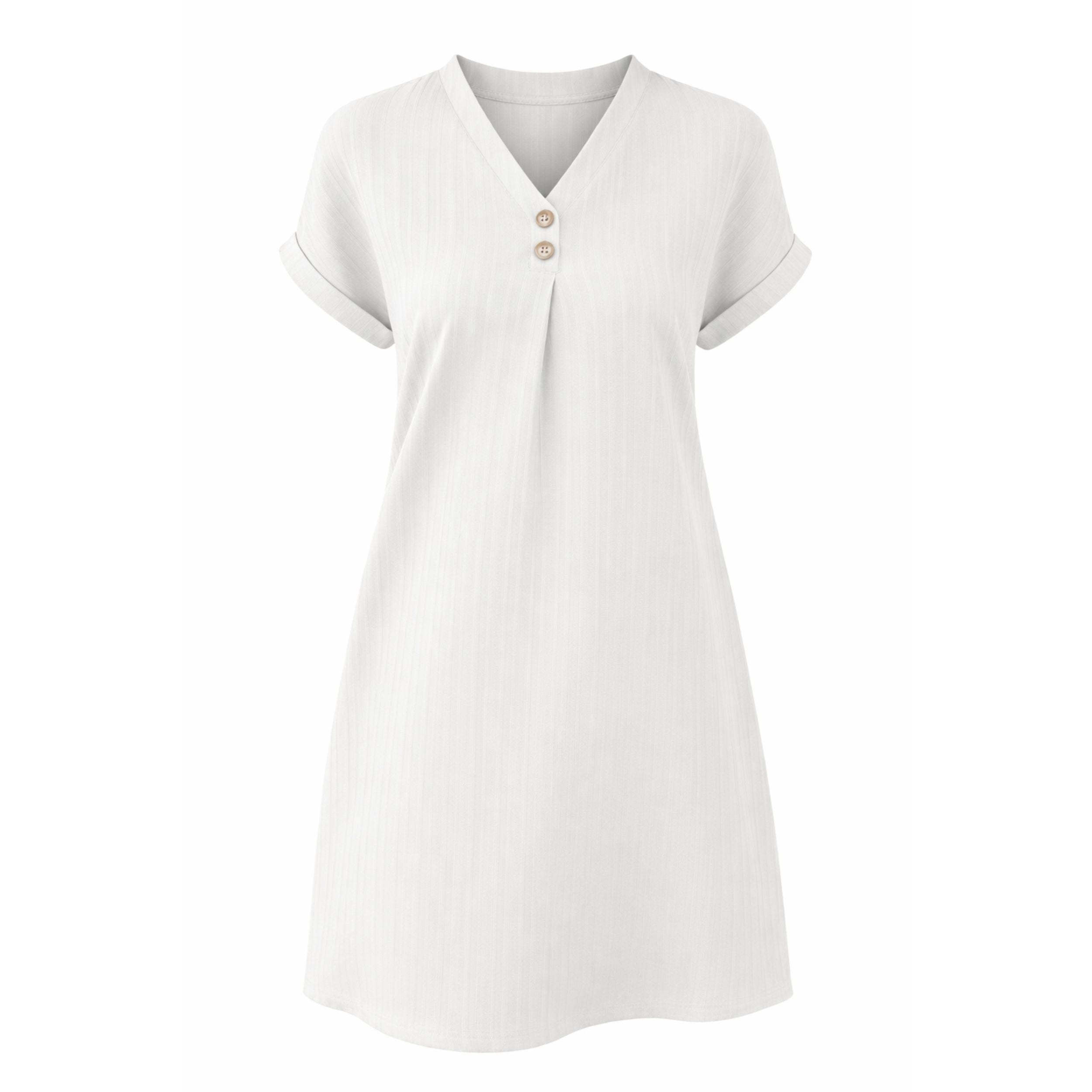 V-Neck Short Sleeve Dress for Women | Relaxed Fit | Summer Casual Wear