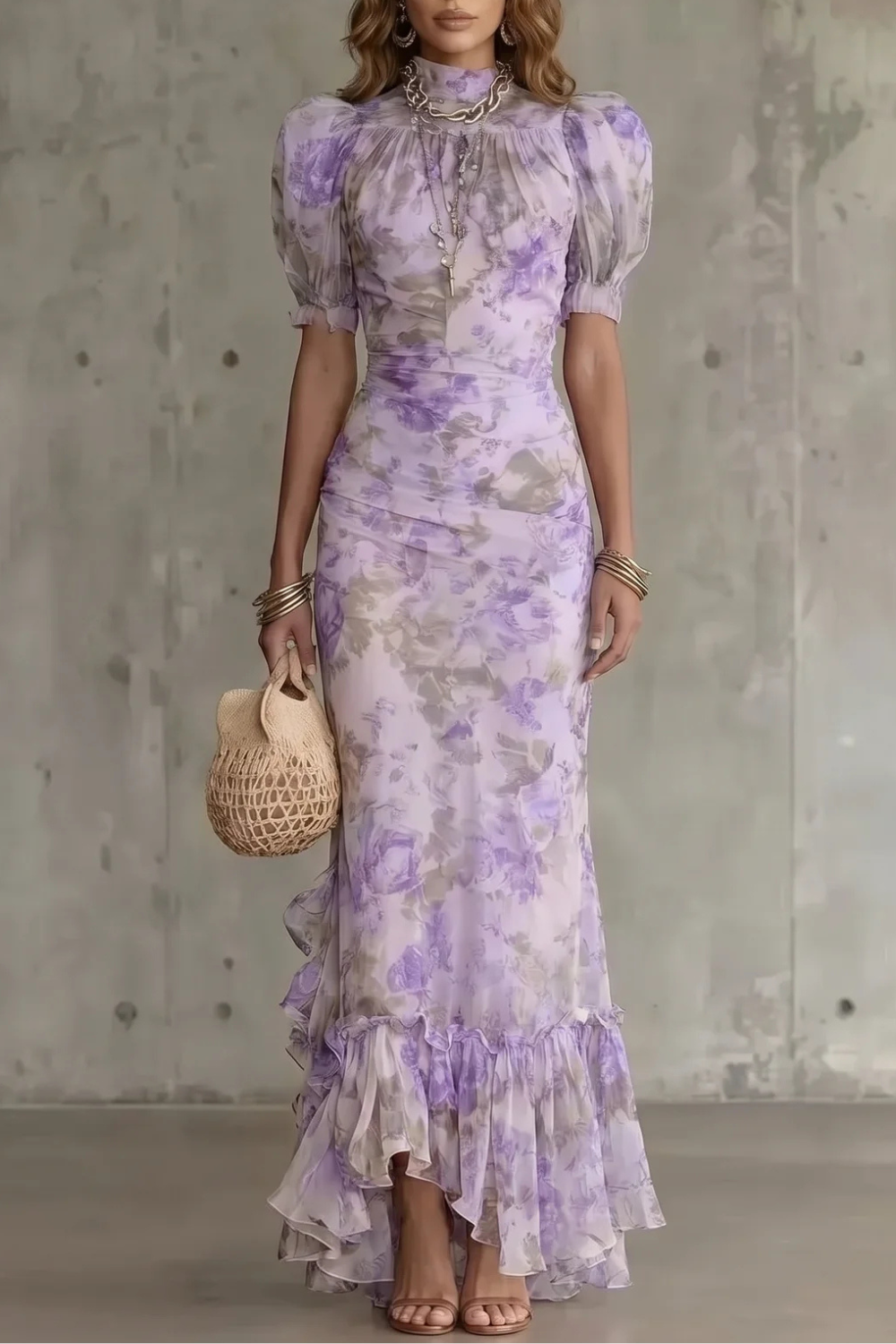 Floral Maxi Dress with Romantic Silhouette for Special Occasions