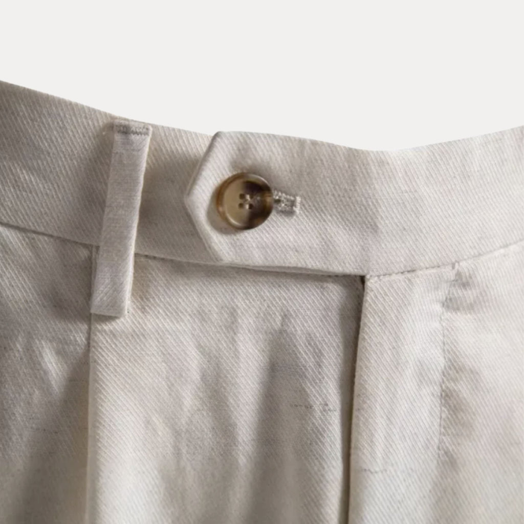 Men's Lyocell Cotton Tailored Shorts - Classic Summer Style for Casual Wear