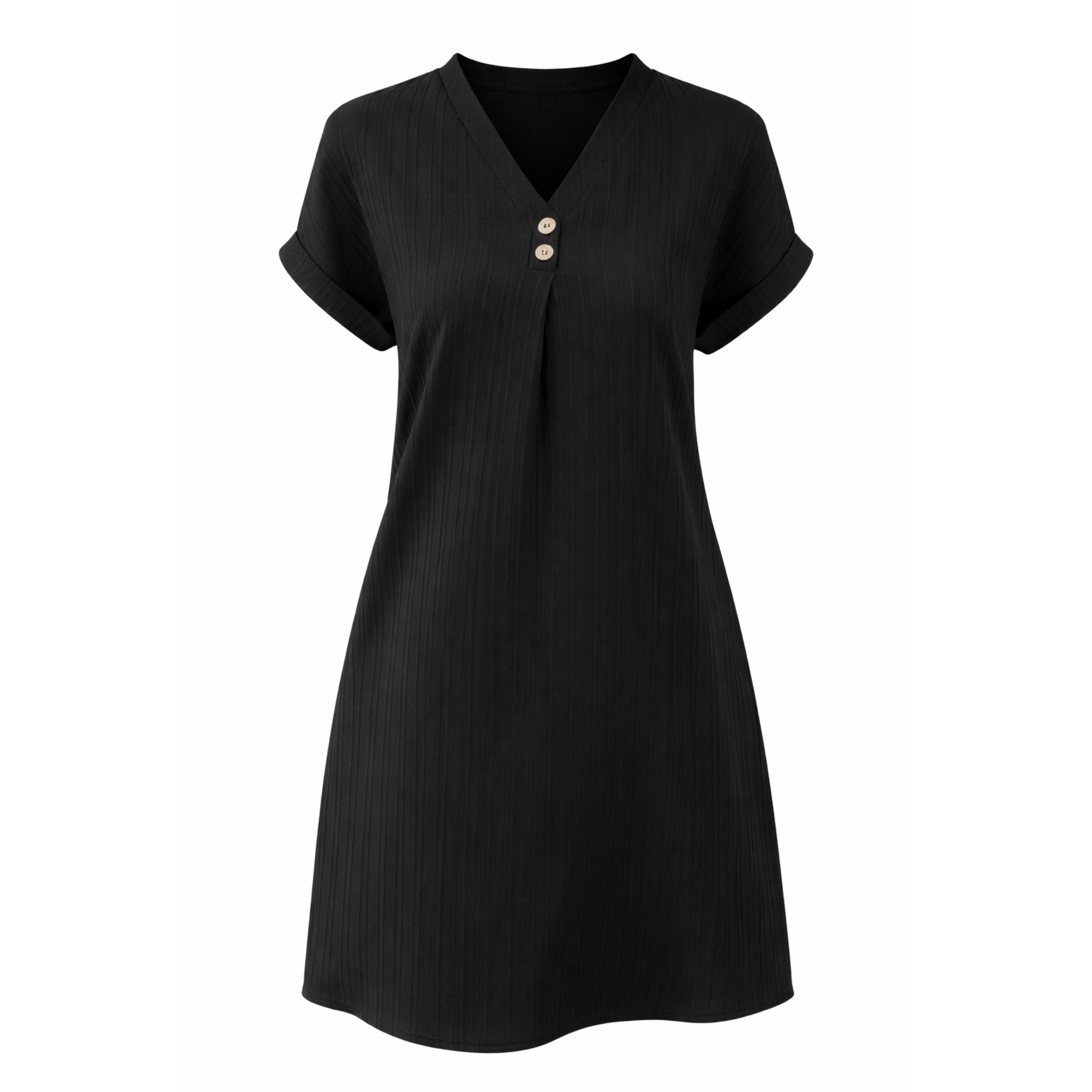 V-Neck Short Sleeve Dress for Women | Relaxed Fit | Summer Casual Wear