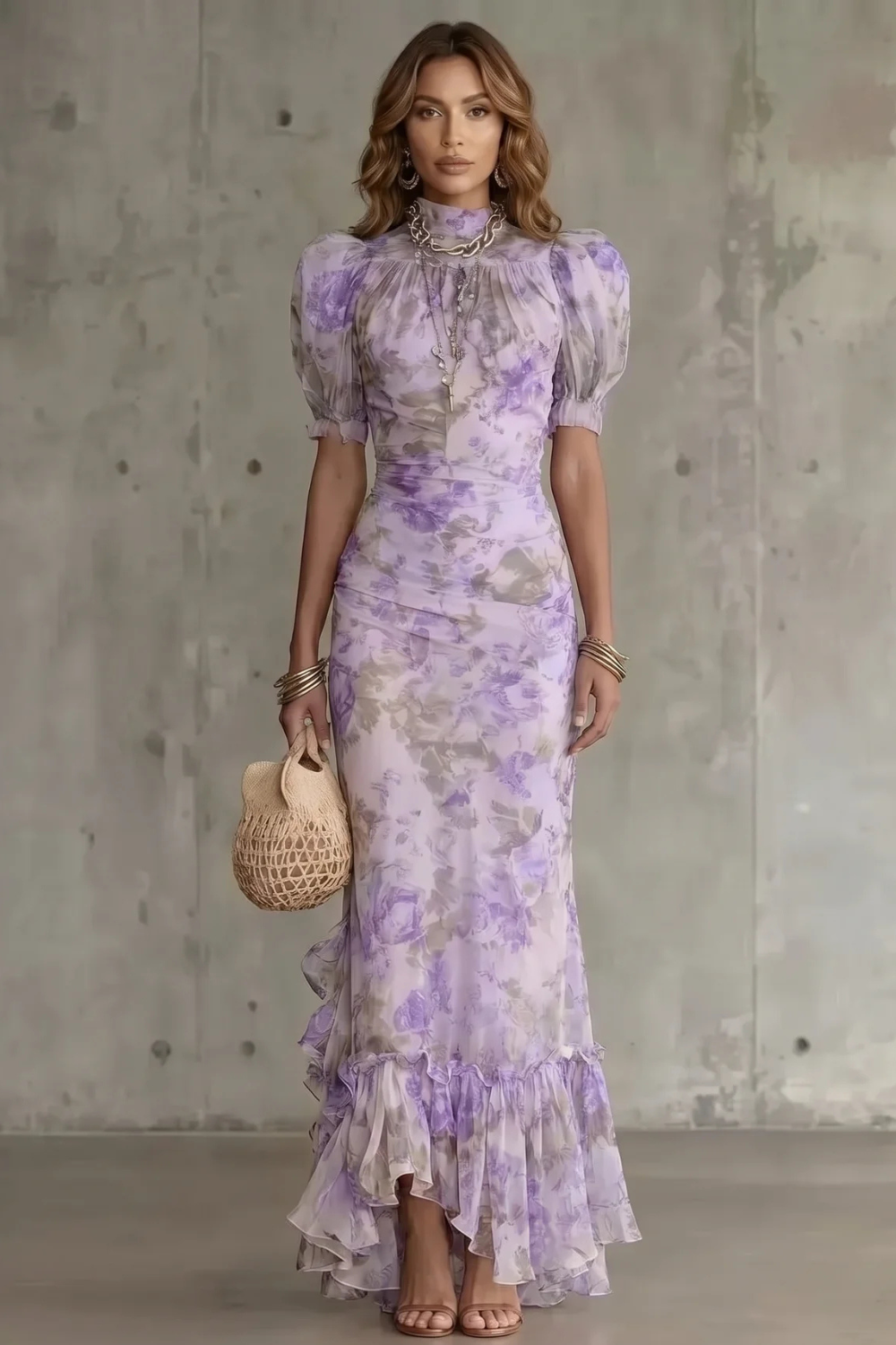 Floral Maxi Dress with Romantic Silhouette for Special Occasions