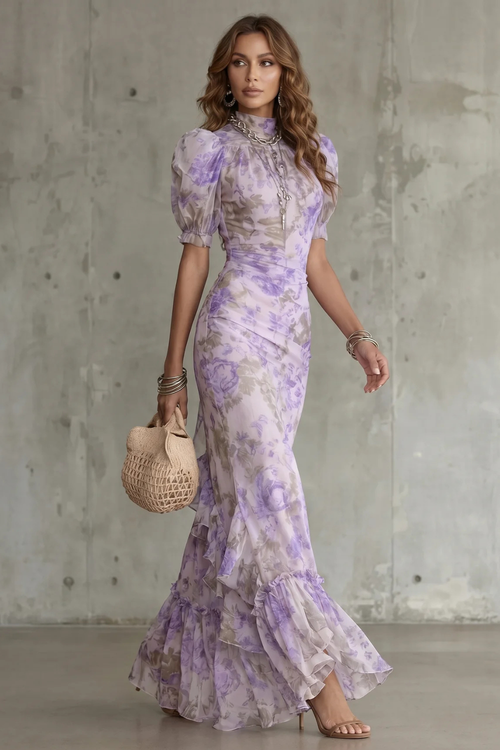 Floral Maxi Dress with Romantic Silhouette for Special Occasions