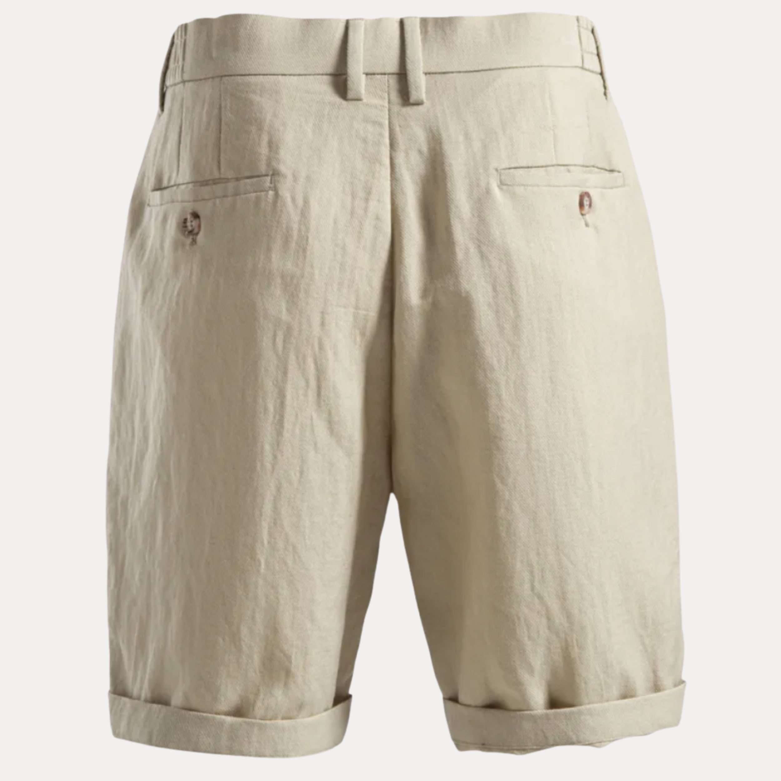 Men's Lyocell Cotton Tailored Shorts - Classic Summer Style for Casual Wear