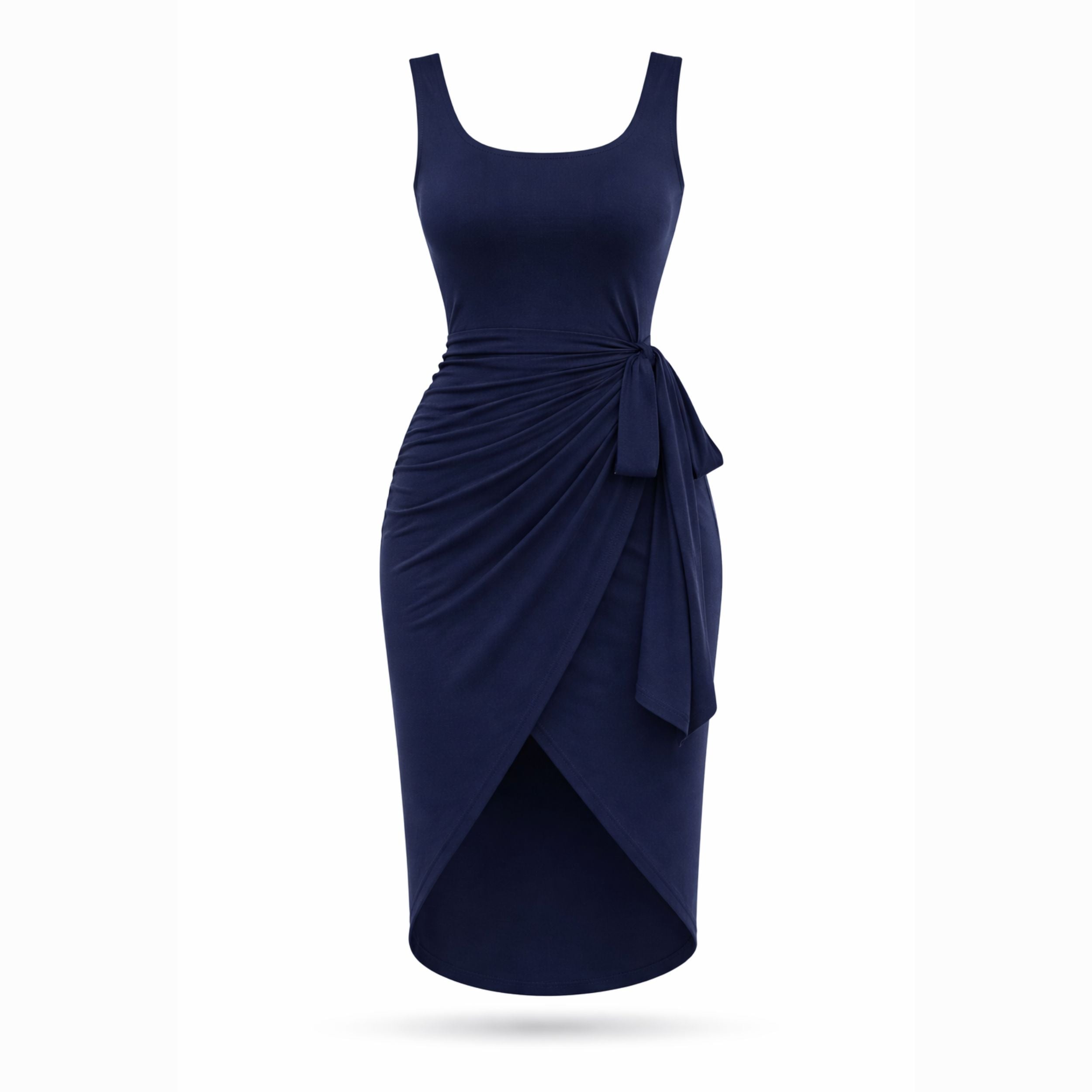 Women's Tie-Side Maxi Dress - Elegant Flowing Style for Casual Wear