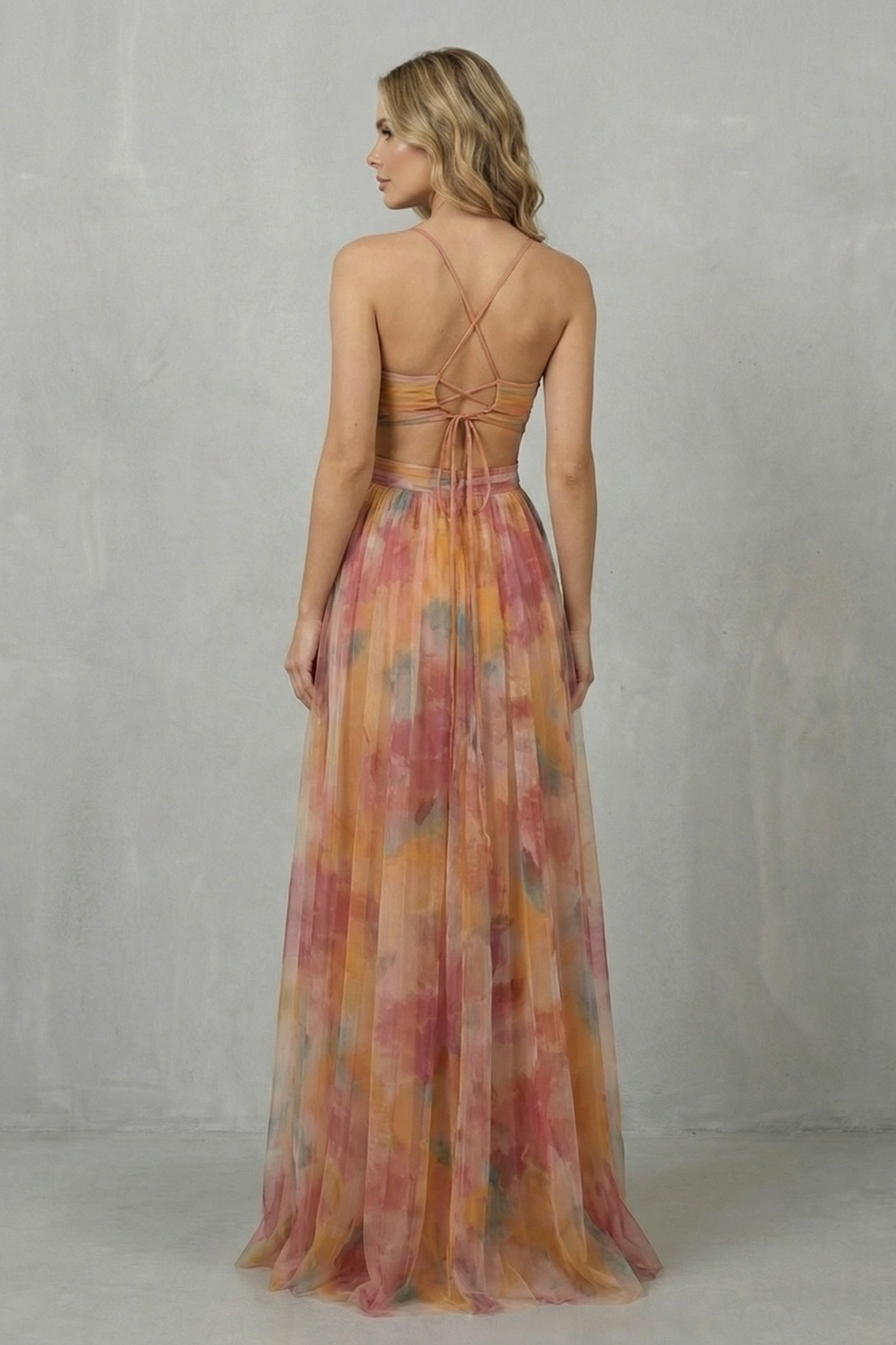 Watercolour Maxi Dress - Sleeveless, Lightweight, Elegant Summer Wear