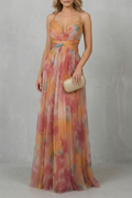 Watercolour Maxi Dress - Sleeveless, Lightweight, Elegant Summer Wear