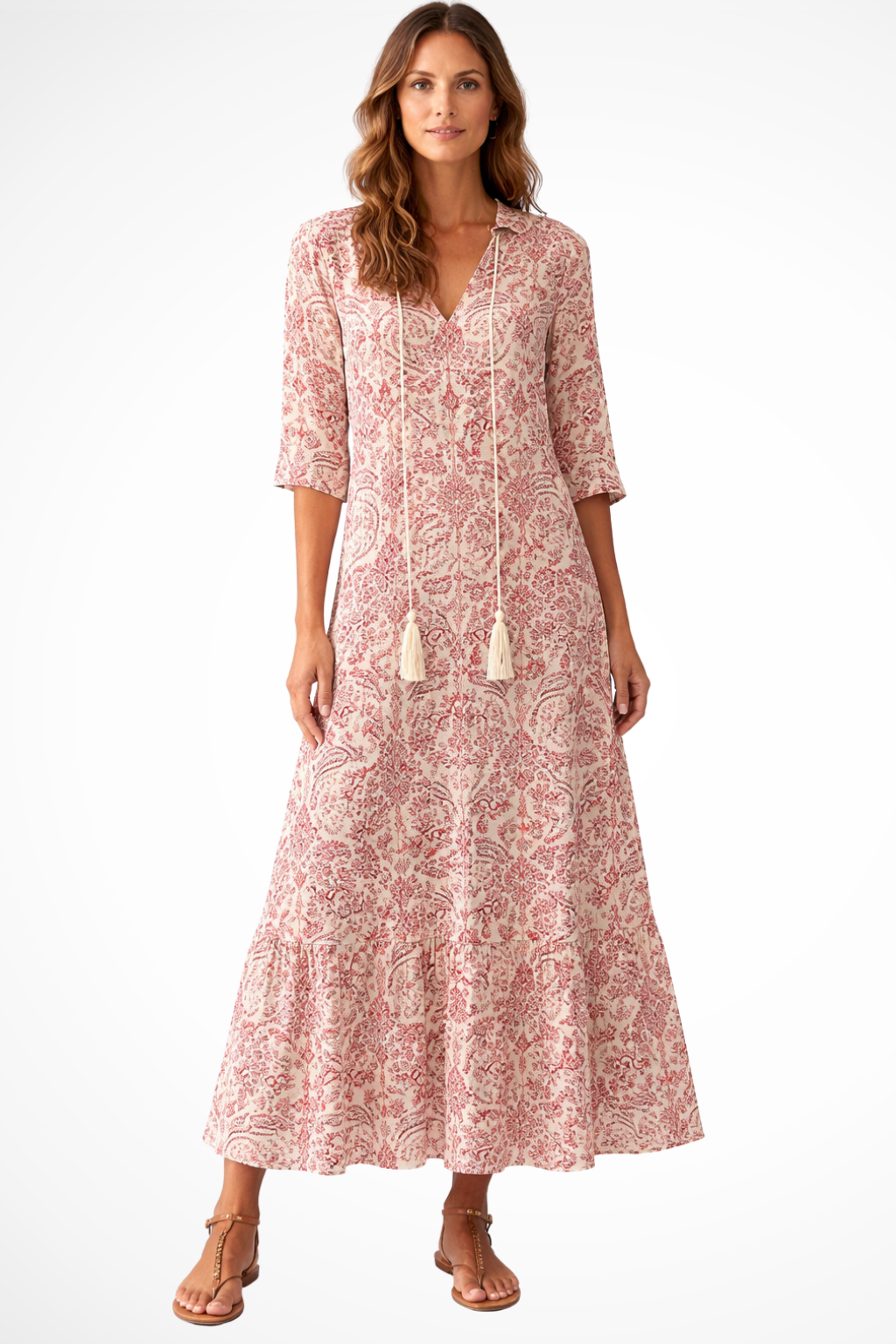 Boho Maxi Beach Dress for Women | Lightweight Cotton Fabric | Perfect for Summer Vacations and Casual Outings