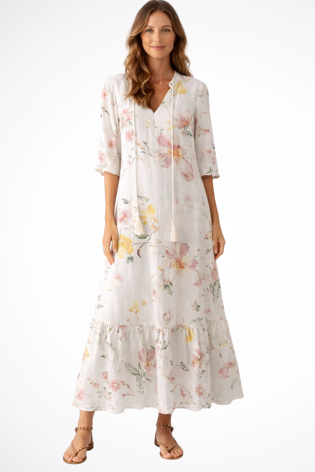 Boho Maxi Beach Dress for Women | Lightweight Cotton Fabric | Perfect for Summer Vacations and Casual Outings