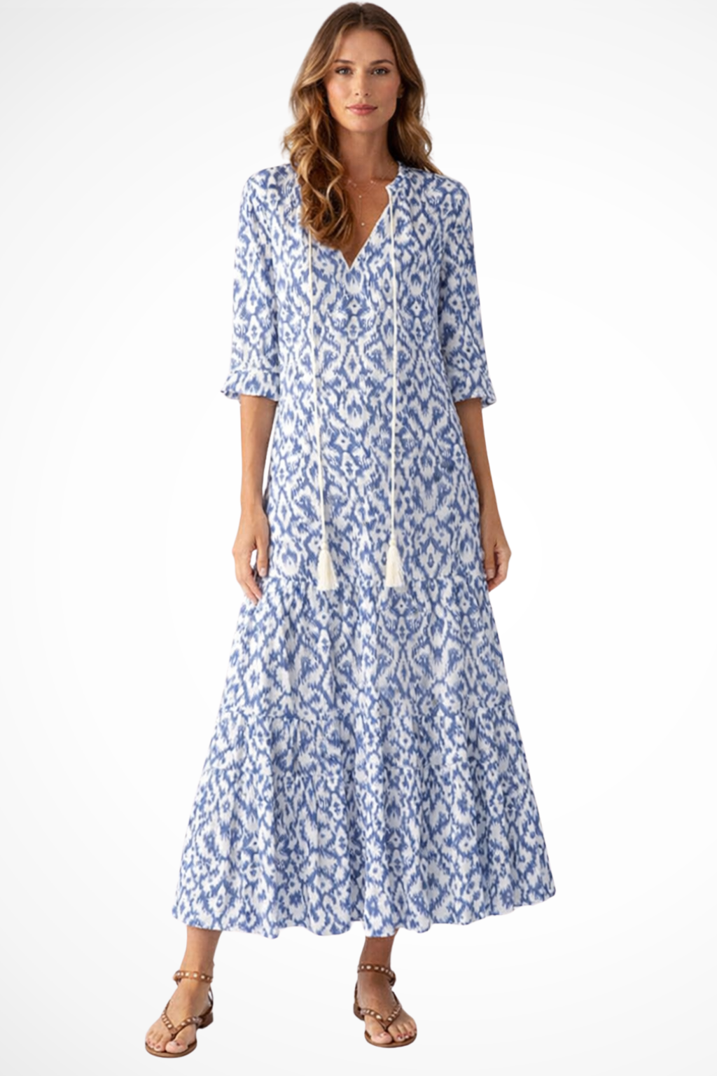 Boho Maxi Beach Dress for Women | Lightweight Cotton Fabric | Perfect for Summer Vacations and Casual Outings