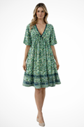 Boho V Neck Midi Dress for Women | Lightweight Summer Beachwear | Perfect for Casual Outings and Vacations