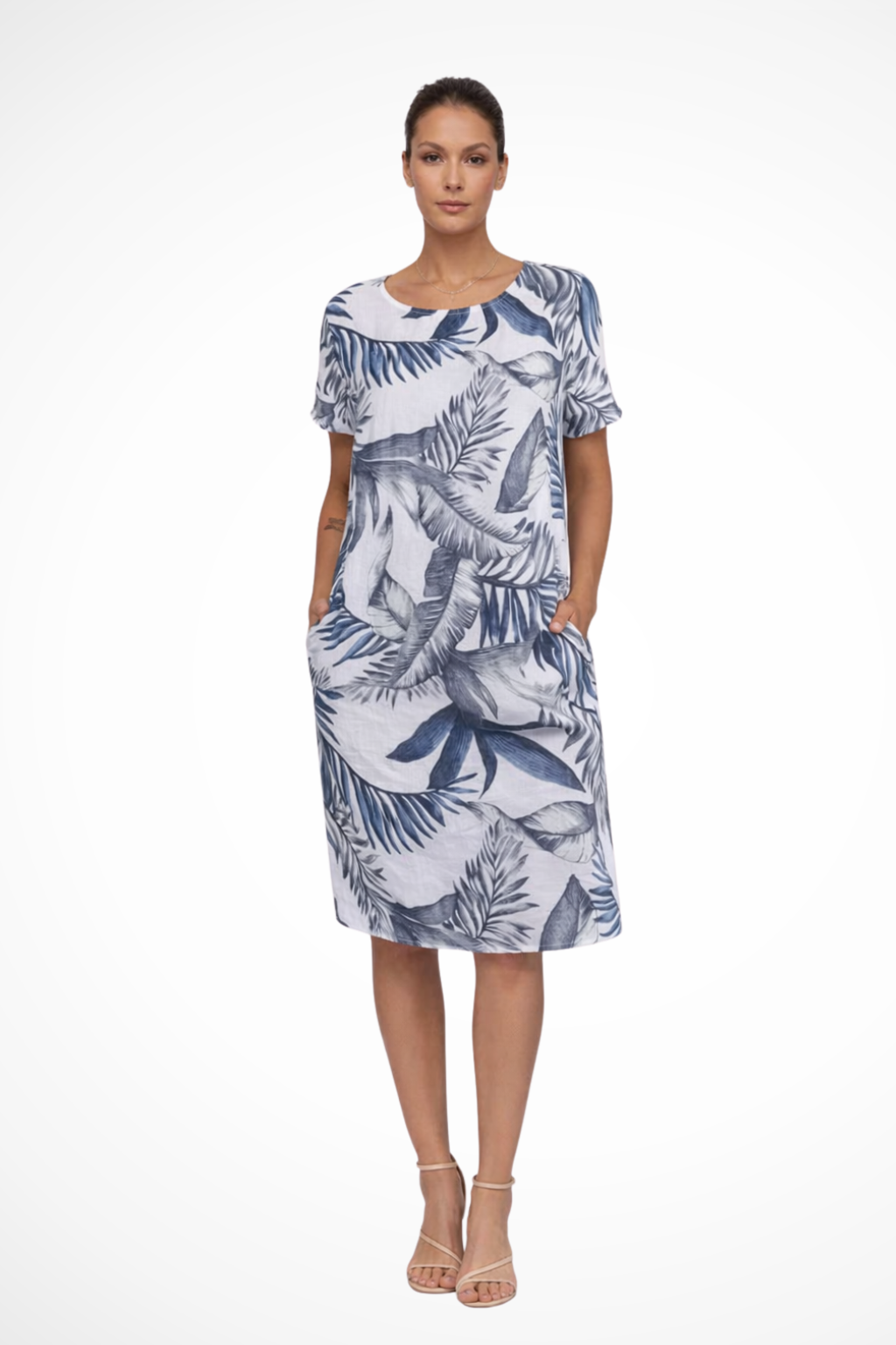 Casual Summer Dress for Women | Relaxed Fit with Botanical Print | Lightweight Cotton Blend | Ideal for Everyday Wear