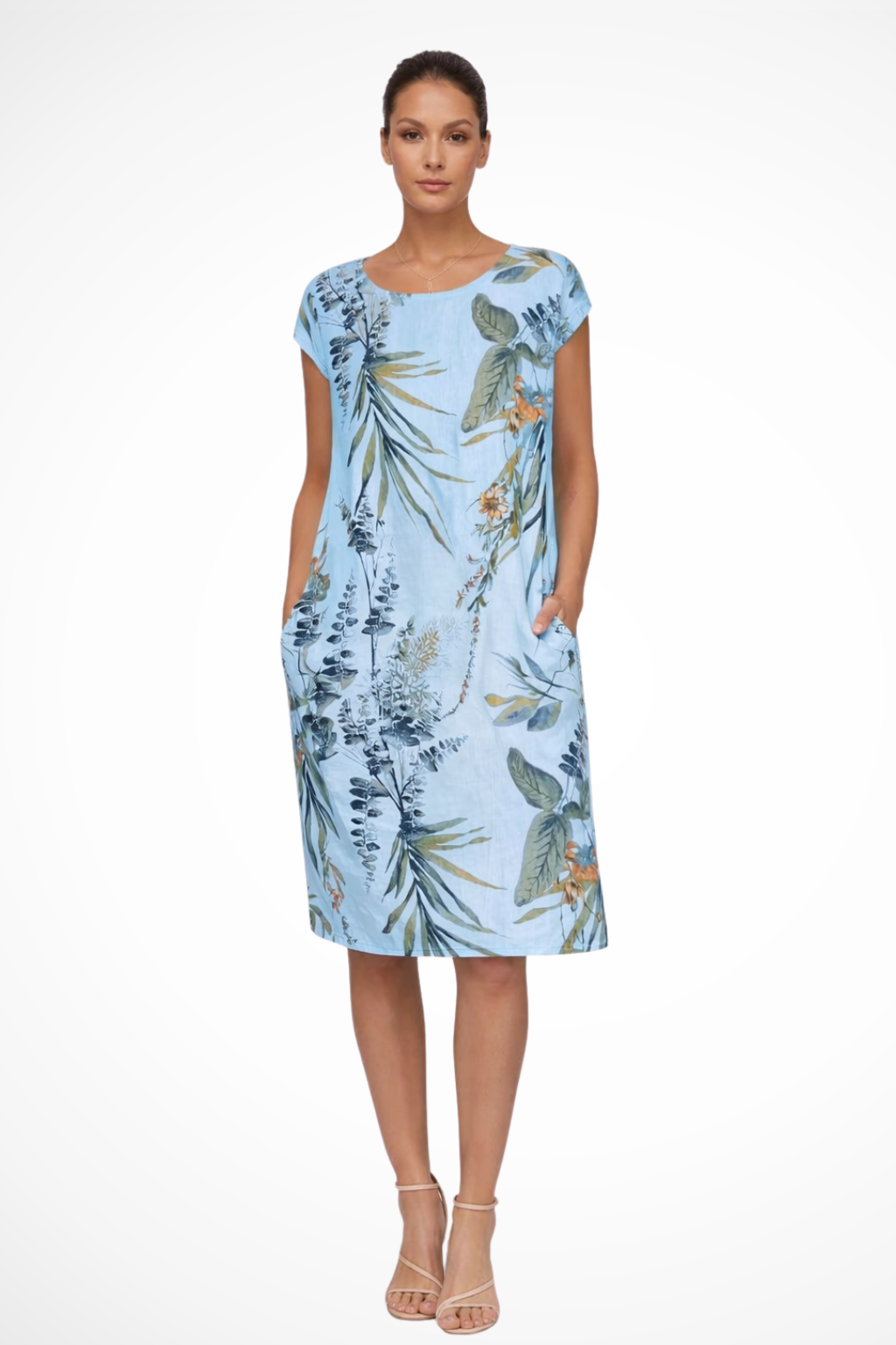 Casual Summer Dress for Women | Relaxed Fit with Botanical Print | Lightweight Cotton Blend | Ideal for Everyday Wear