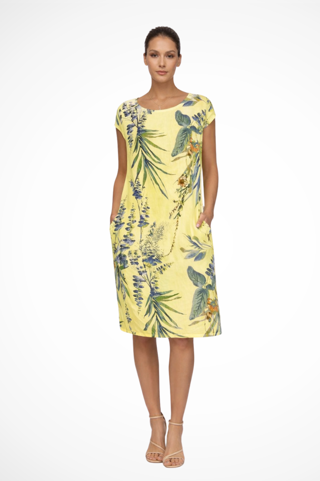 Casual Summer Dress for Women | Relaxed Fit with Botanical Print | Lightweight Cotton Blend | Ideal for Everyday Wear