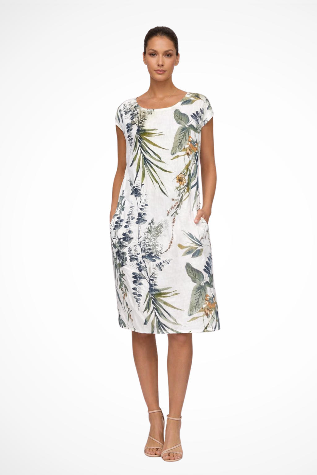 Casual Summer Dress for Women | Relaxed Fit with Botanical Print | Lightweight Cotton Blend | Ideal for Everyday Wear