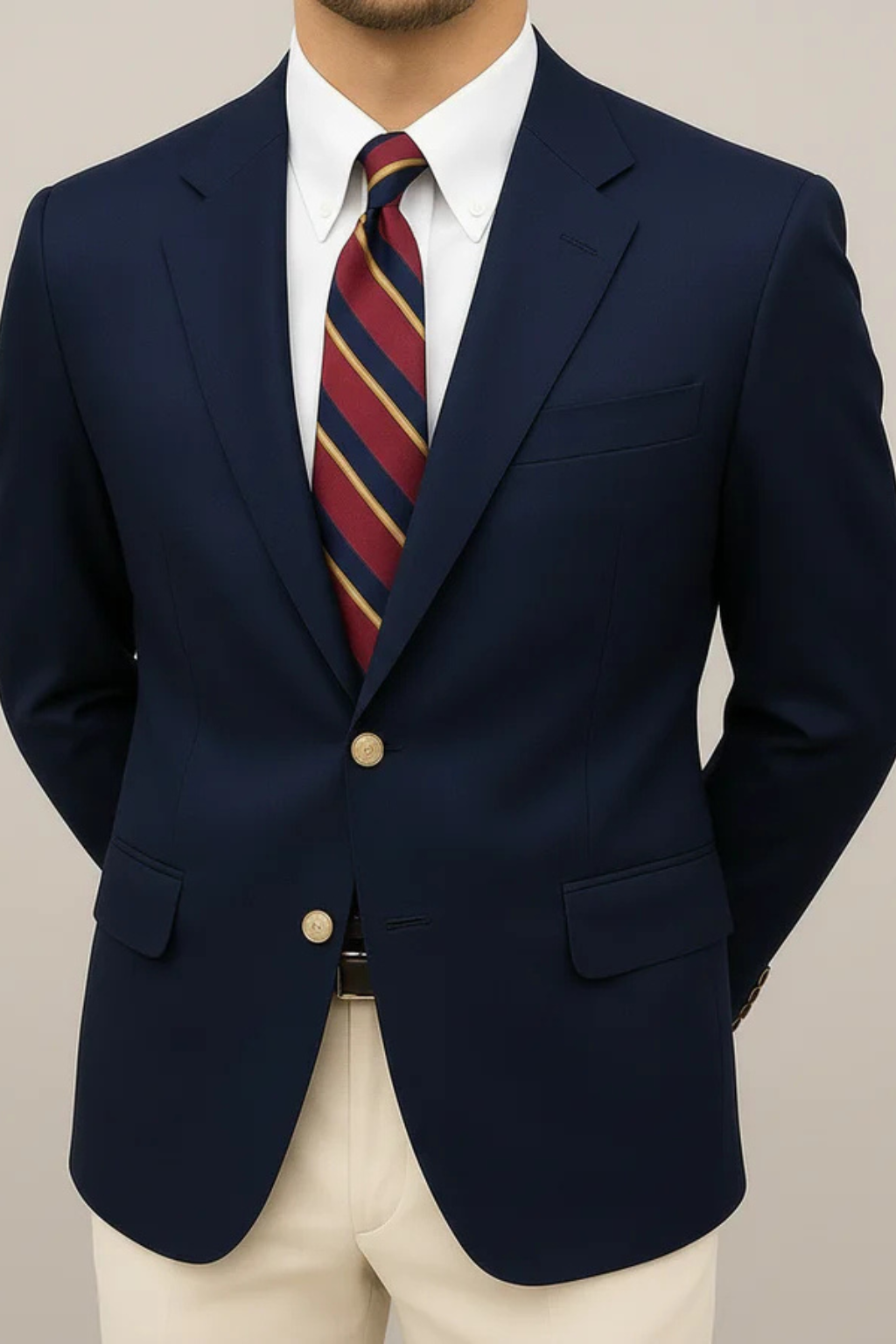 Classic Notch Lapel Blazer Jacket for Men | Tailored Fit | Formal Wear | Versatile Style for Business and Events