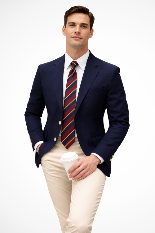 Classic Notch Lapel Blazer Jacket for Men | Tailored Fit | Formal Wear | Versatile Style for Business and Events