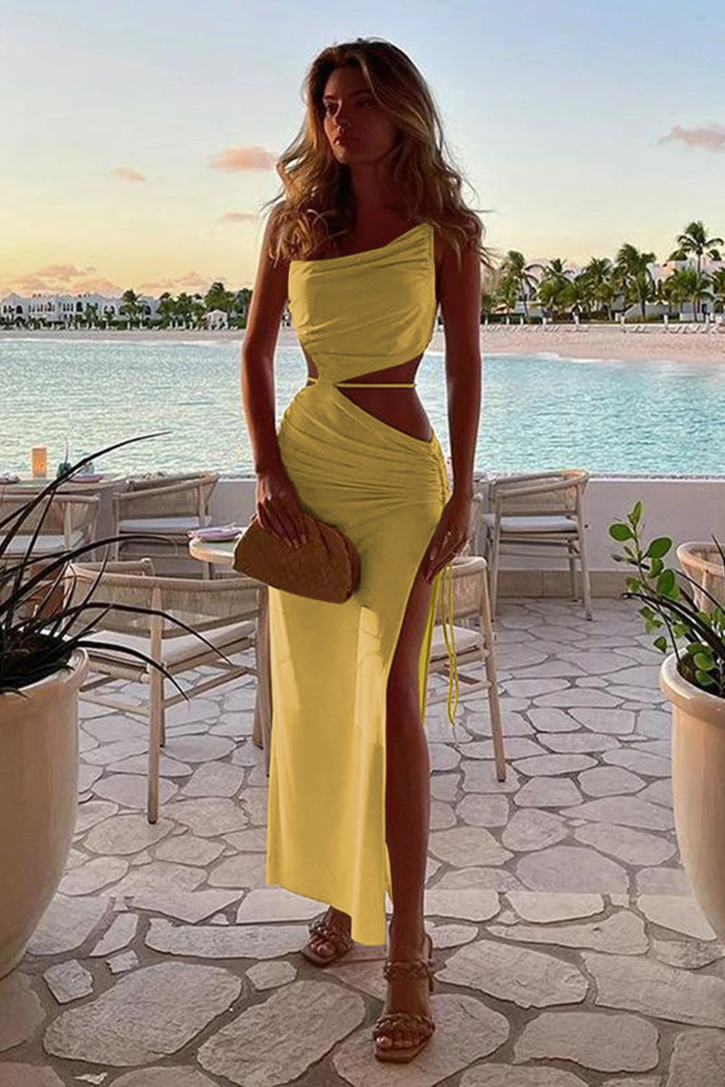 Cut Out Maxi Dress for Women | Summer Wedding Guest Outfit | Elegant and Stylish Design | Comfortable Fabric