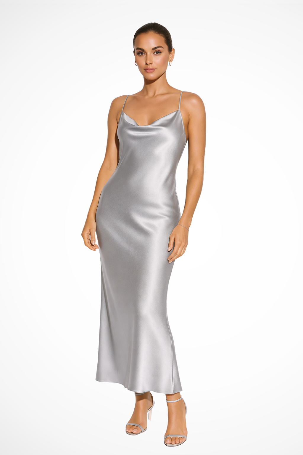 Draped Cowl Neck Maxi Dress | Elegant Formal Wear for Women | Perfect for Special Occasions