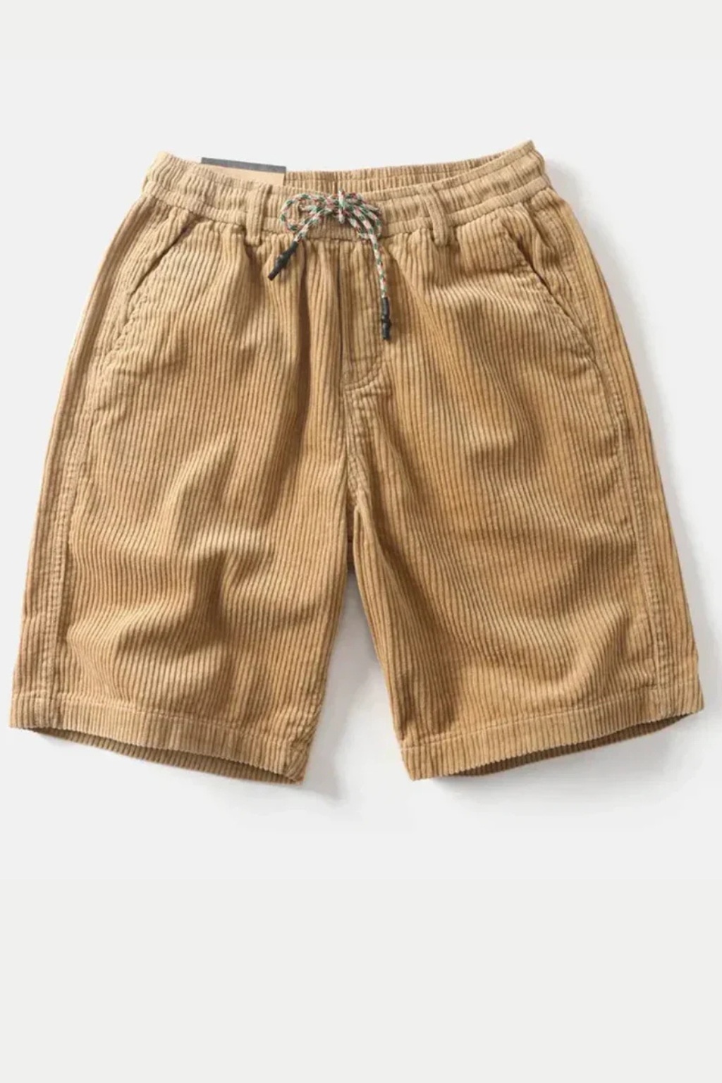 Elasticated Drawstring Waist Wide Wale Corduroy Casual Shorts for Men - Comfortable and Versatile Summer Wear