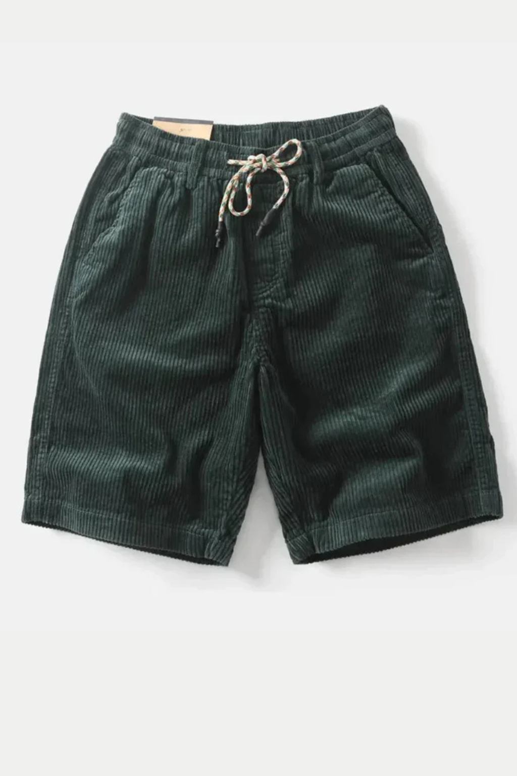Elasticated Drawstring Waist Wide Wale Corduroy Casual Shorts for Men - Comfortable and Versatile Summer Wear