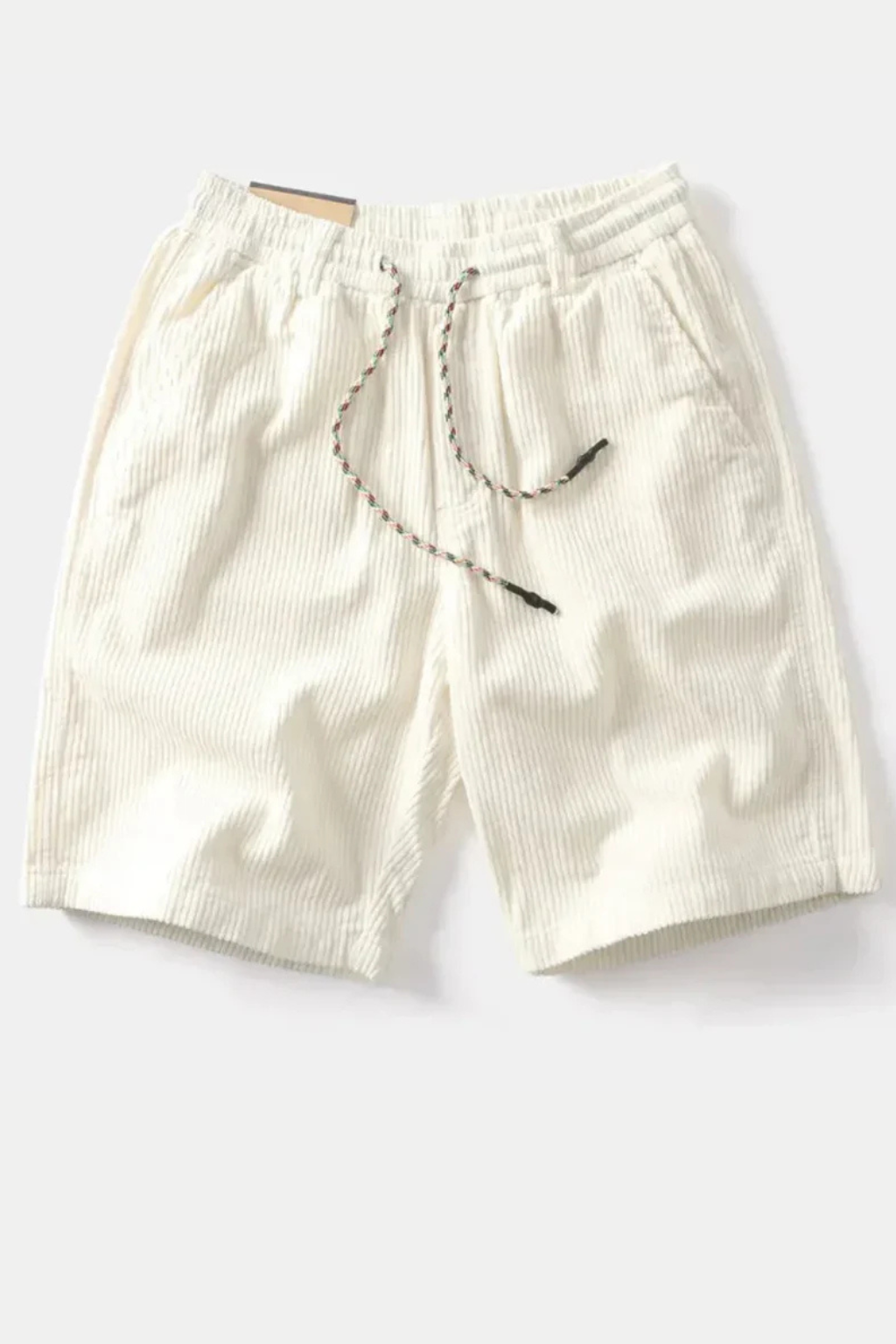 Elasticated Drawstring Waist Wide Wale Corduroy Casual Shorts for Men - Comfortable and Versatile Summer Wear