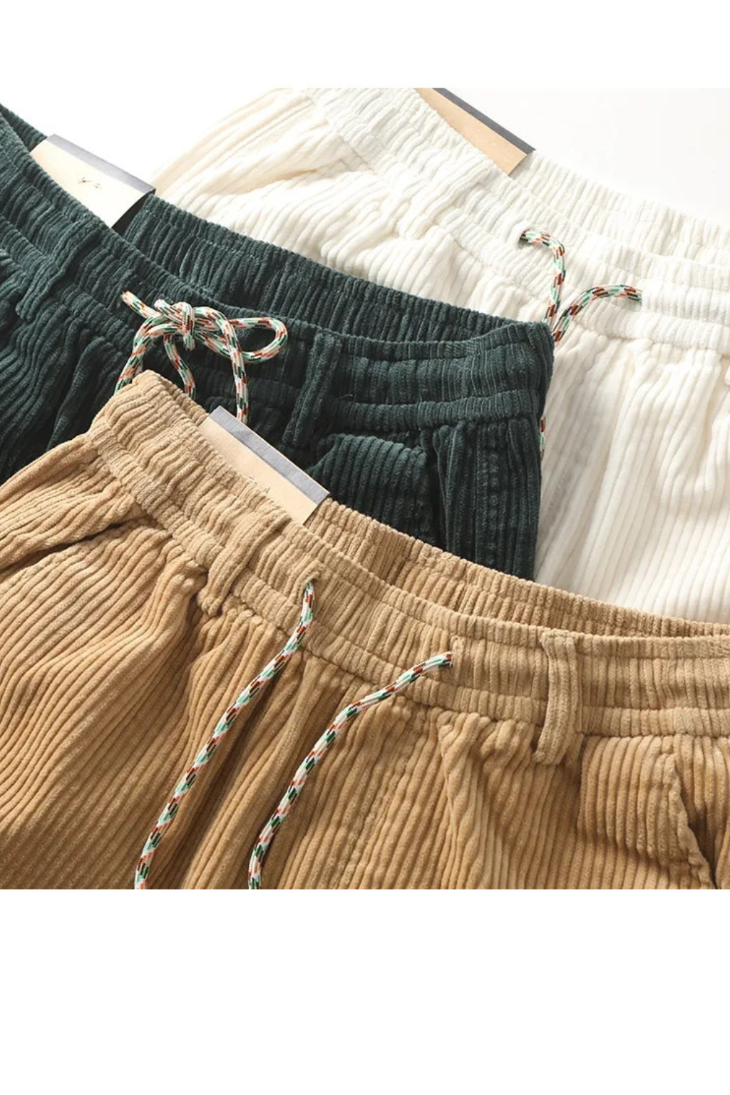 Elasticated Drawstring Waist Wide Wale Corduroy Casual Shorts for Men - Comfortable and Versatile Summer Wear