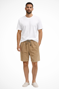 Elasticated Drawstring Waist Wide Wale Corduroy Casual Shorts for Men - Comfortable and Versatile Summer Wear