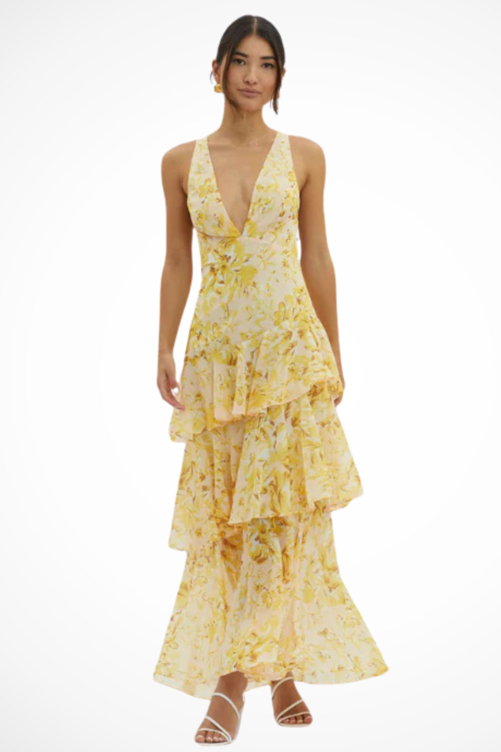 Elegant Spring Maxi Dress for Women | Layered Skirt Design | Perfect for Casual or Formal Occasions