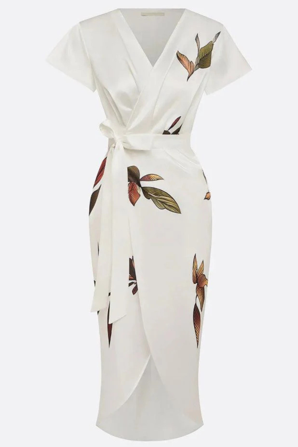 Elegant Wrap Midi Summer Dress for Women - Lightweight Fabric, Perfect for Casual Outings and Special Occasions
