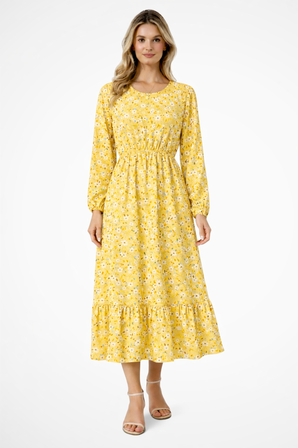 Floral Long Sleeve Maxi Dress for Women | Boho Summer Style | Lightweight Fabric | Perfect for Casual Outings