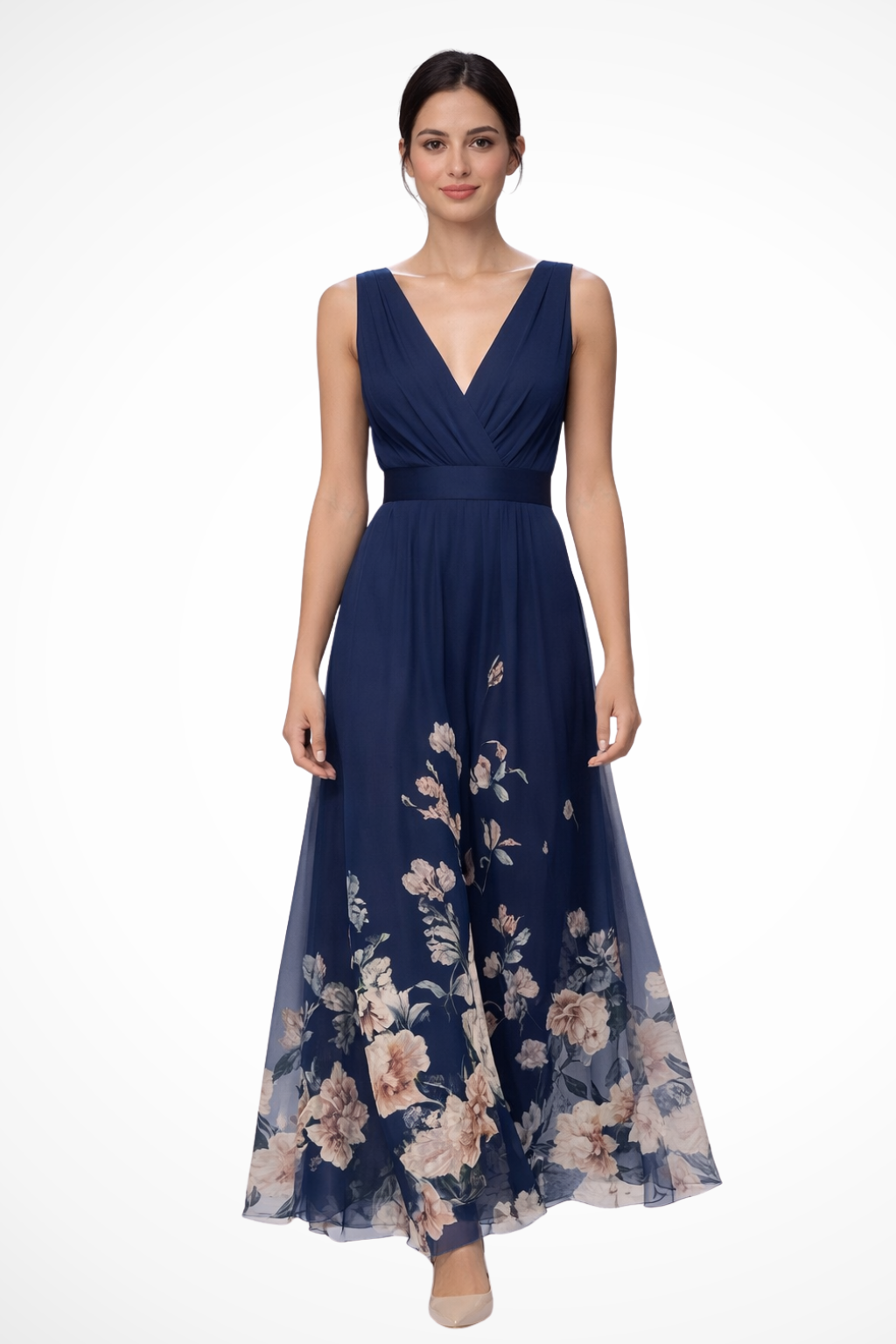 Floral Print Maxi Dress for Women | Sleeveless Design | Perfect for Wedding Guests and Formal Events