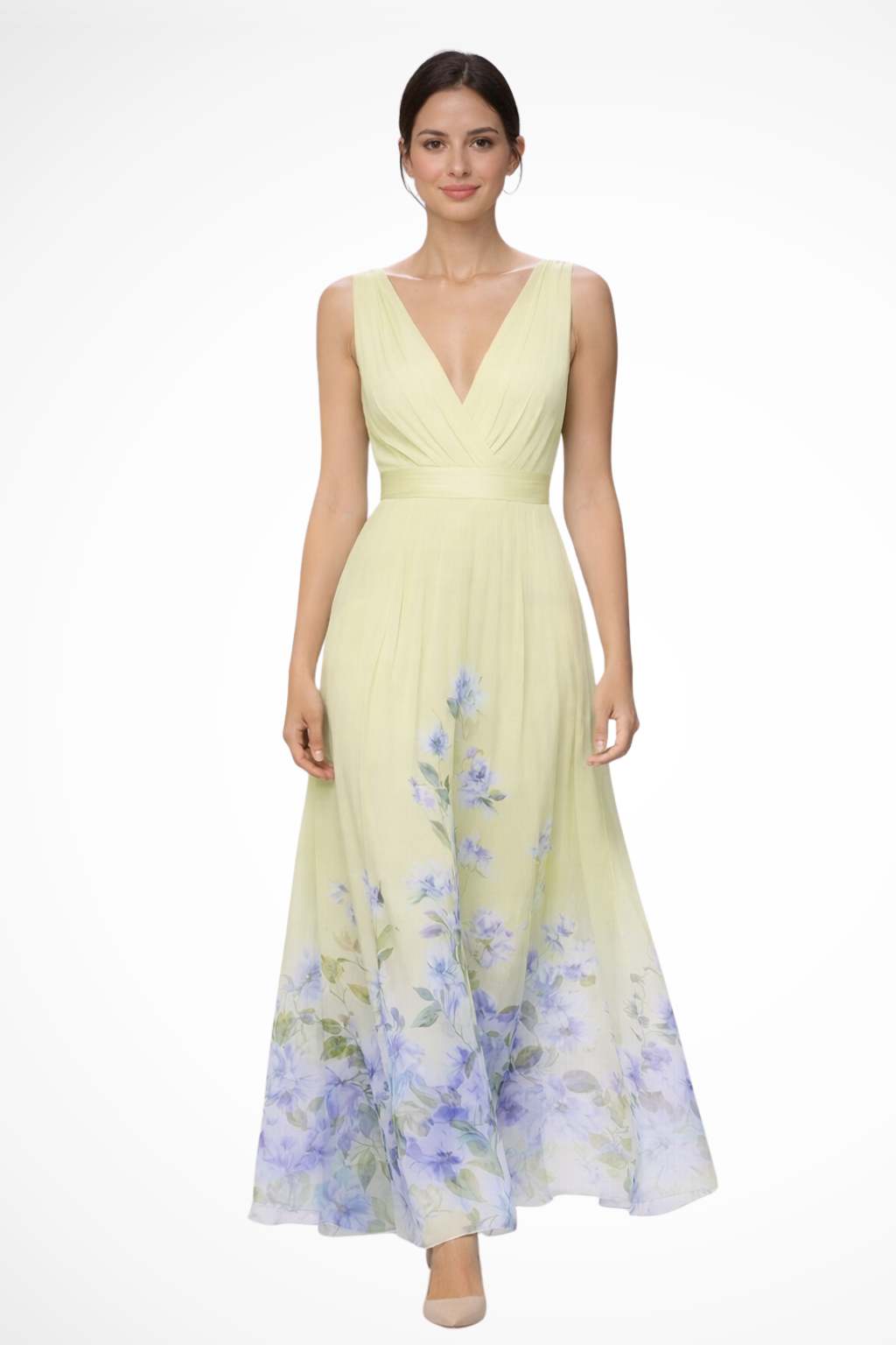Floral Print Maxi Dress for Women | Sleeveless Design | Perfect for Wedding Guests and Formal Events