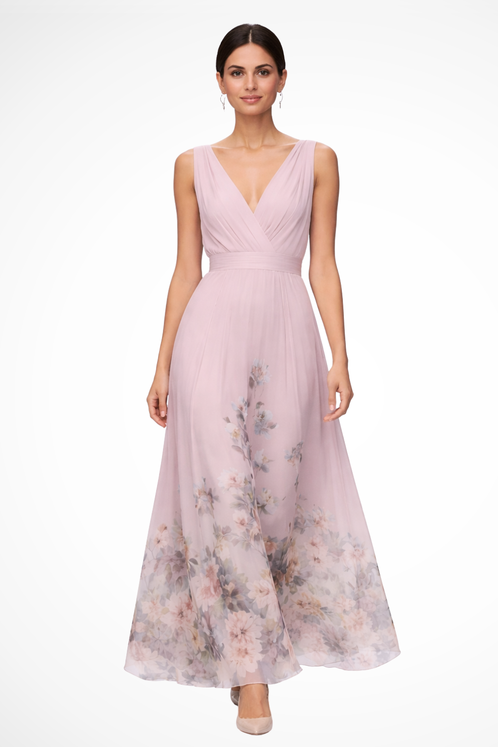 Floral Print Maxi Dress for Women | Sleeveless Design | Perfect for Wedding Guests and Formal Events