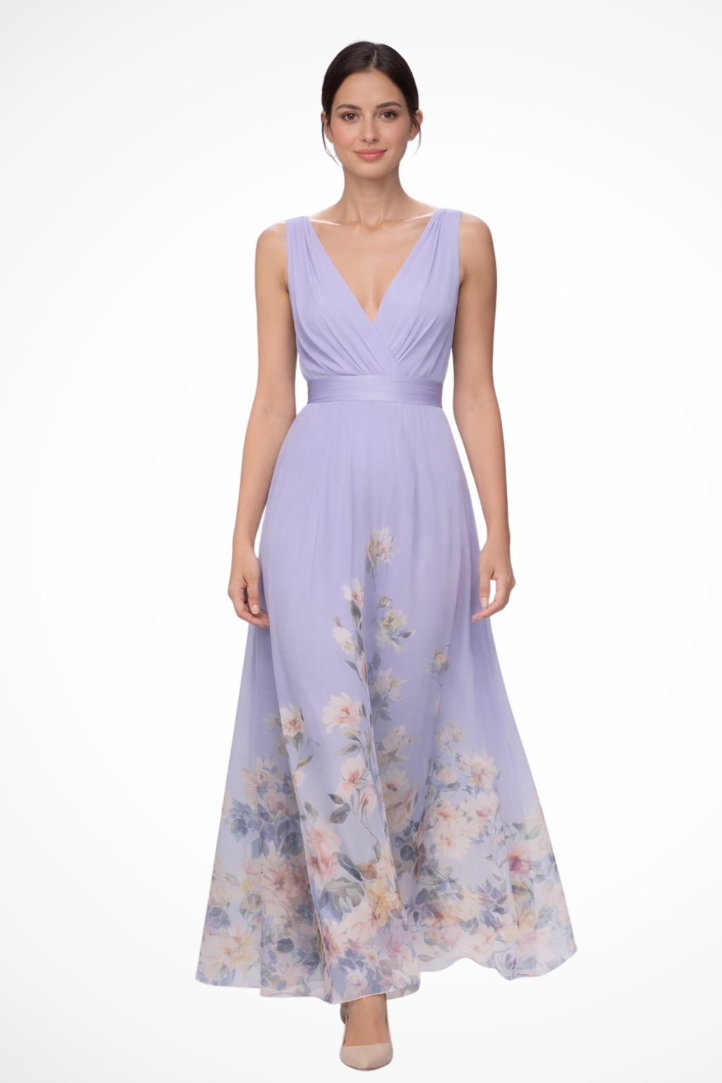 Floral Print Maxi Dress for Women | Sleeveless Design | Perfect for Wedding Guests and Formal Events