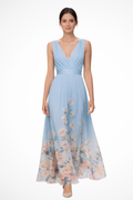 Floral Print Maxi Dress for Women | Sleeveless Design | Perfect for Wedding Guests and Formal Events