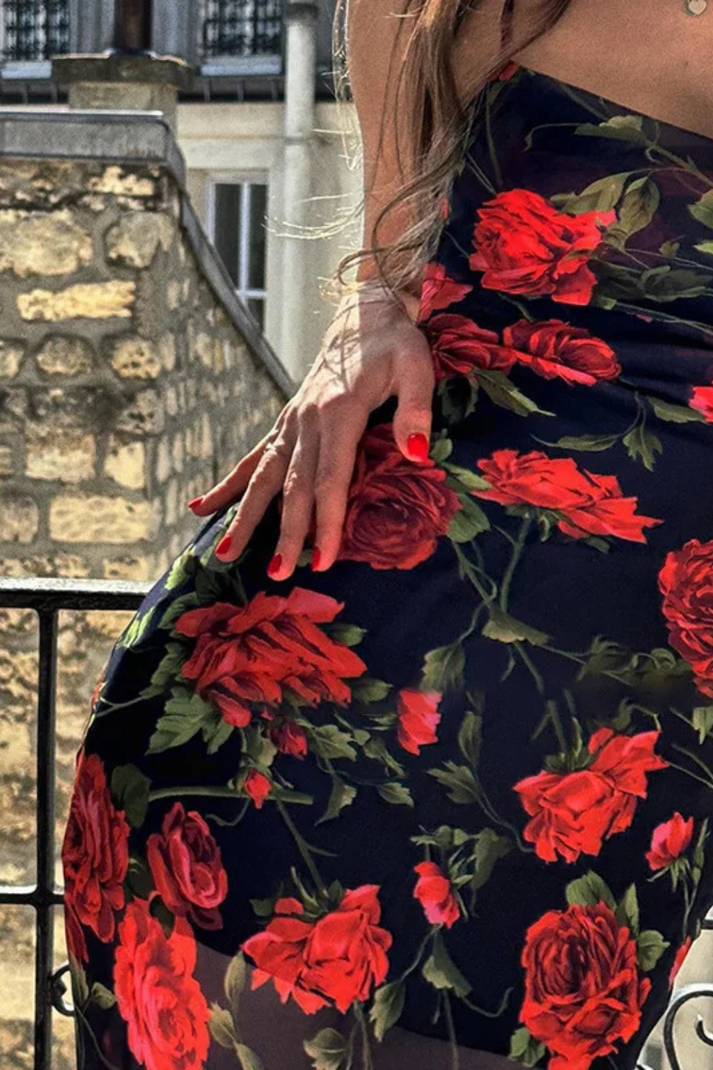 Floral Spaghetti Strap Maxi Dress | Lightweight Summer Wedding Gown for Women | Elegant Floral Print Design