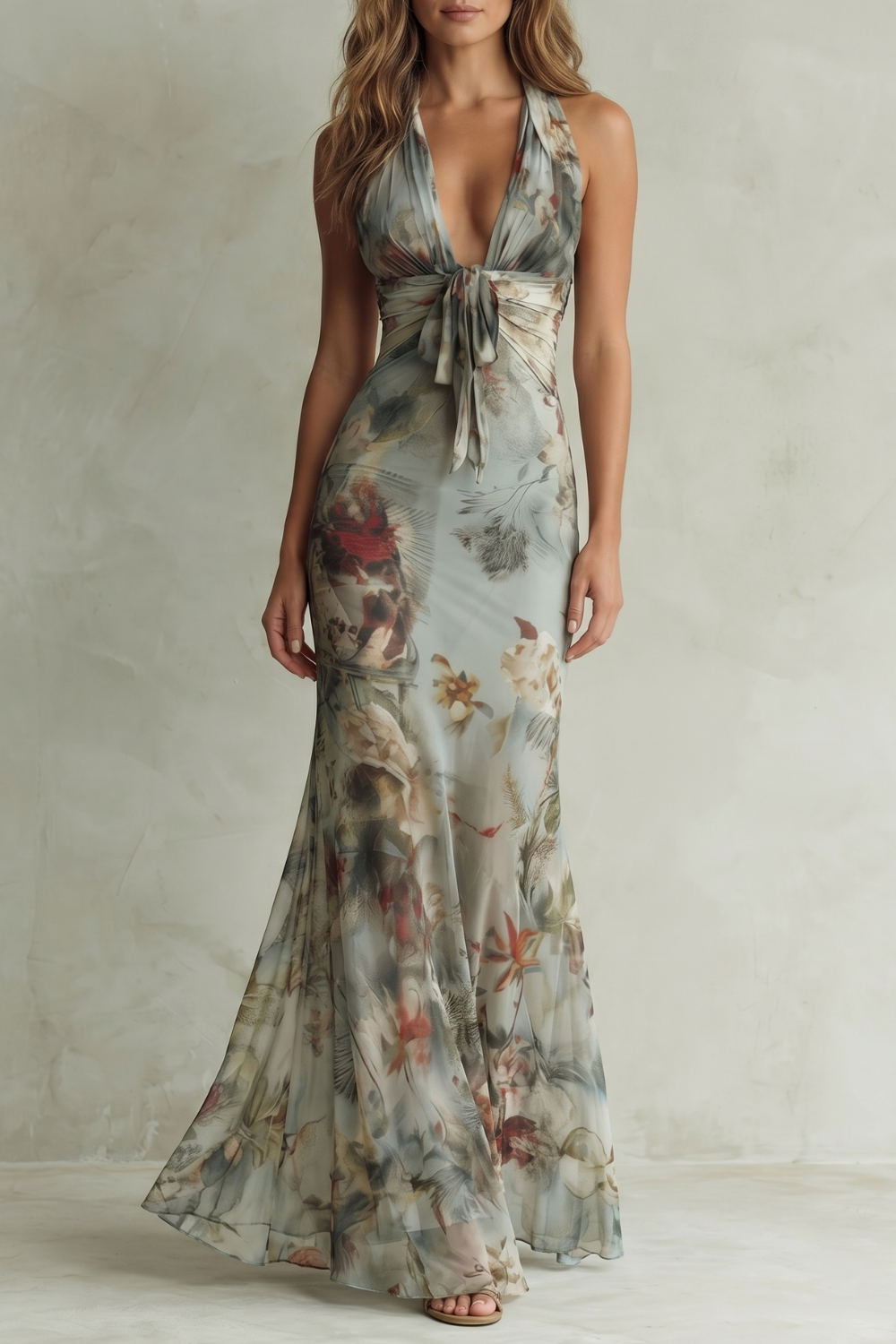 Vintage Chiffon Maxi Dress with Allure for Special Occasions