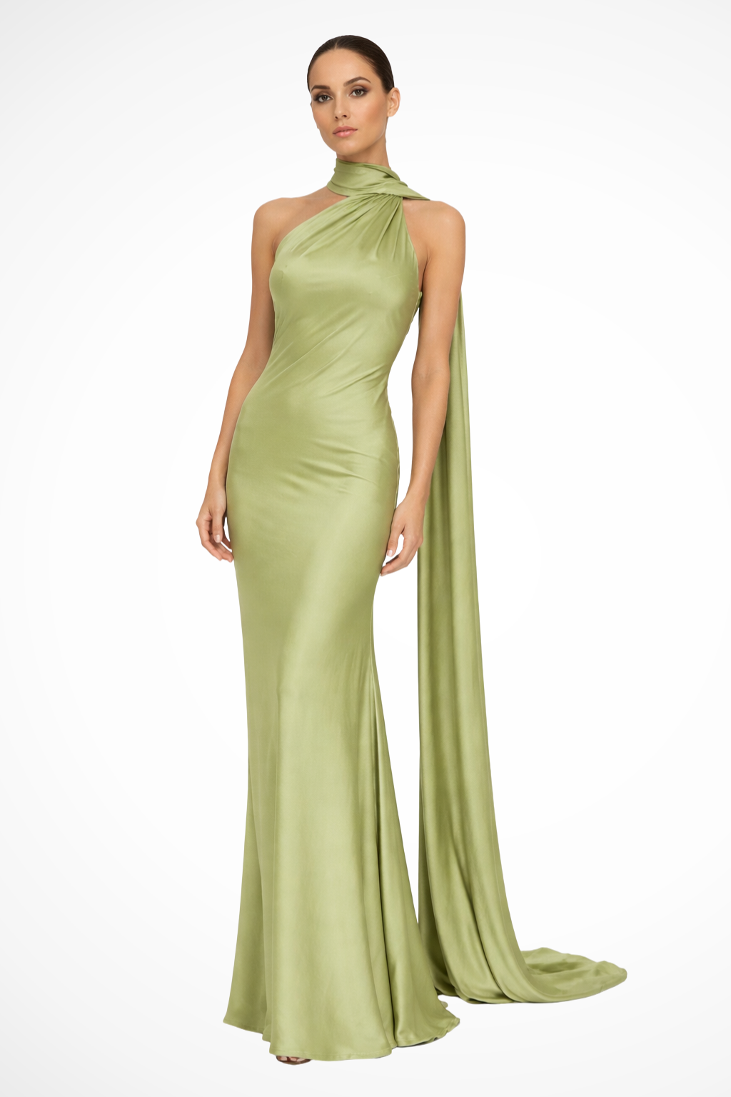 Halter Neck Sleeveless Maxi Dress for Women | Elegant Wedding Guest Attire in Lightweight Fabric