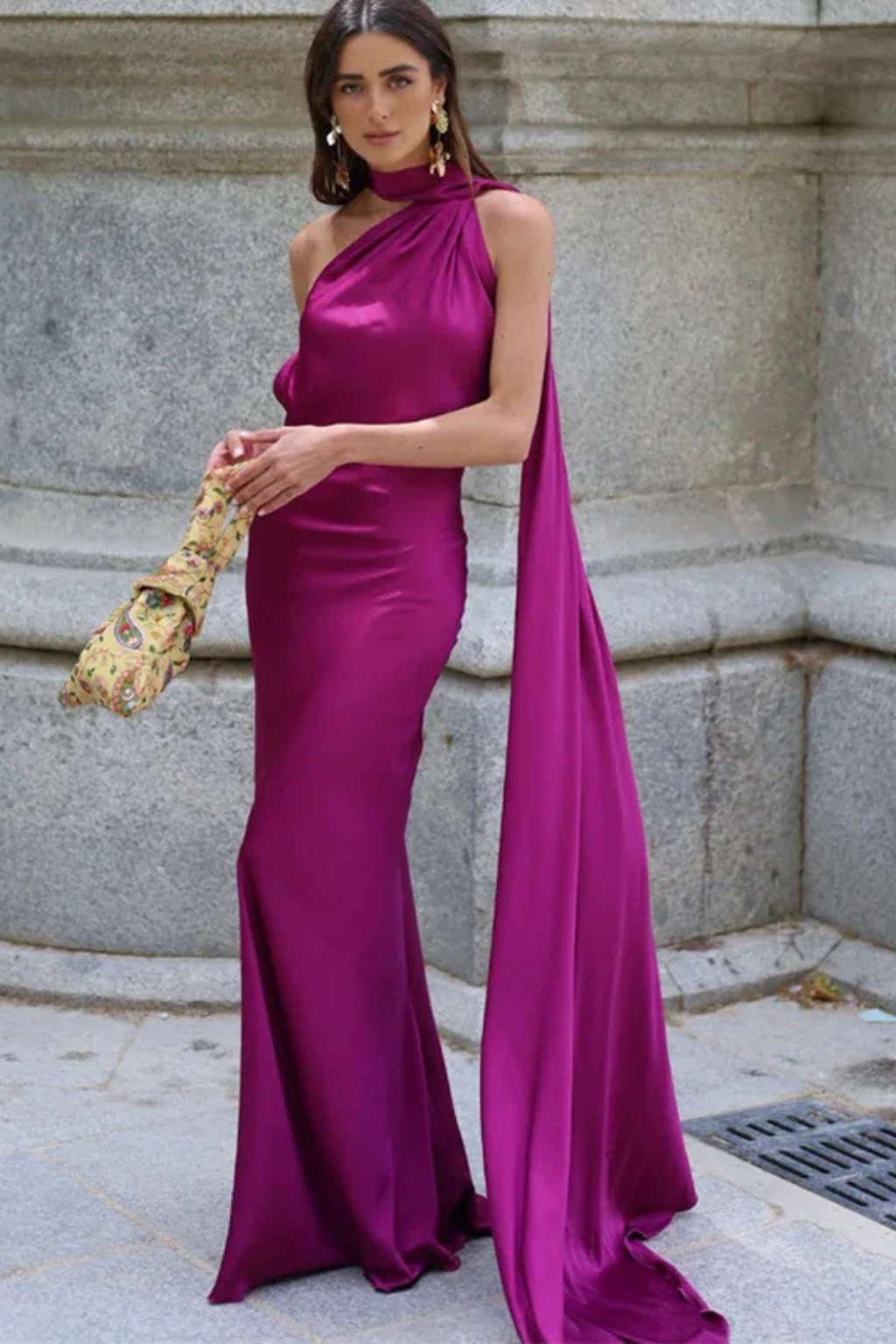 Halter Neck Sleeveless Maxi Dress for Women | Elegant Wedding Guest Attire in Lightweight Fabric