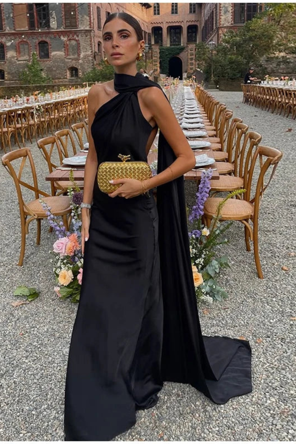 Halter Neck Sleeveless Maxi Dress for Women | Elegant Wedding Guest Attire in Lightweight Fabric