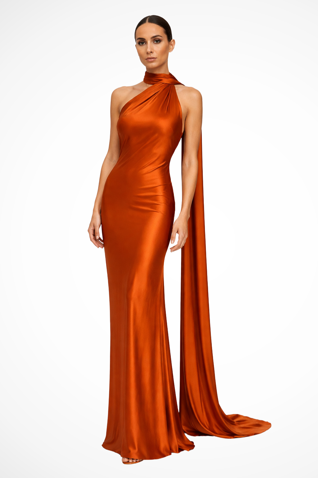Halter Neck Sleeveless Maxi Dress for Women | Elegant Wedding Guest Attire in Lightweight Fabric