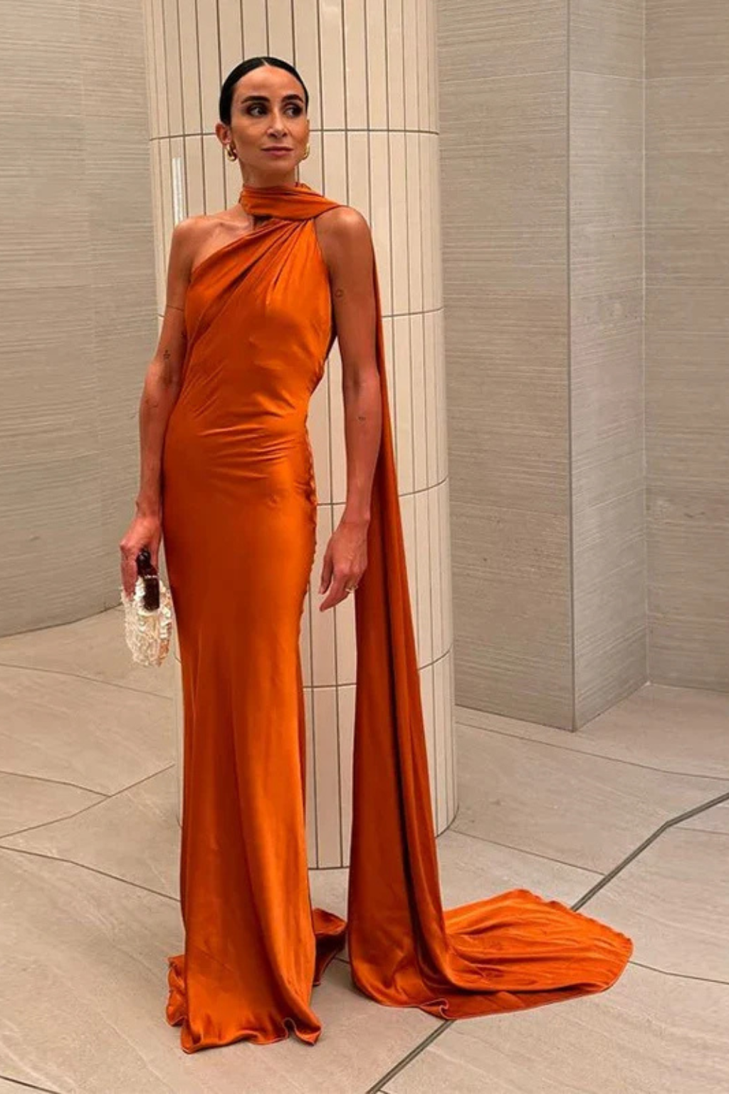 Halter Neck Sleeveless Maxi Dress for Women | Elegant Wedding Guest Attire in Lightweight Fabric