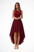 High Low Sleeveless Dress for Women | Elegant Wedding Guest Attire | Lightweight Fabric | Perfect for Formal Events