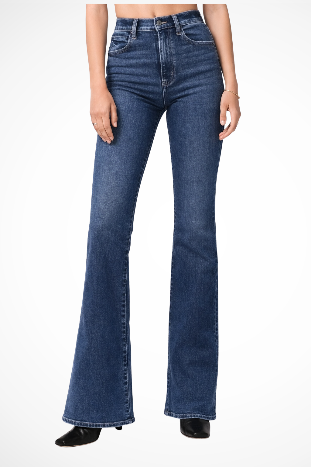 High-Waisted Flared Denim Jeans for Women | Comfortable Stretch Fabric | Casual Everyday Wear