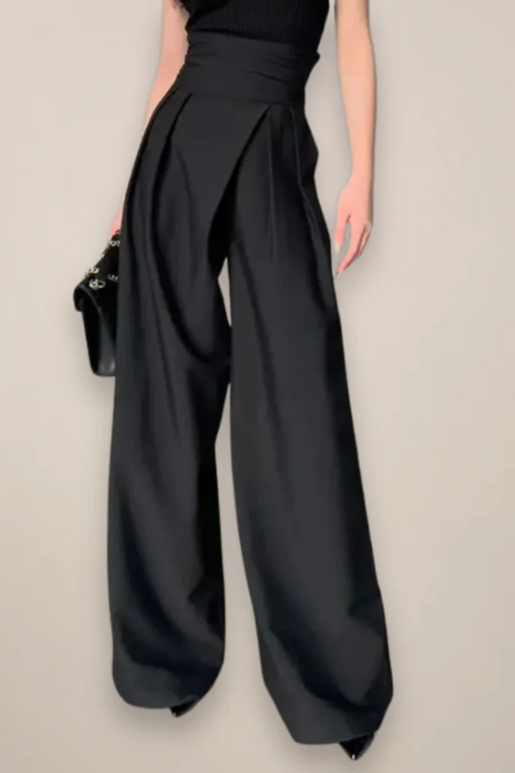 High Waisted Wide Leg Trousers for Women | Comfortable Fabric | Casual or Dressy Wear | Versatile Fashion Pants