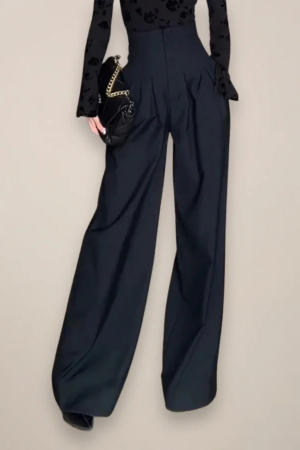 High Waisted Wide Leg Trousers for Women | Comfortable Fabric | Casual or Dressy Wear | Versatile Fashion Pants